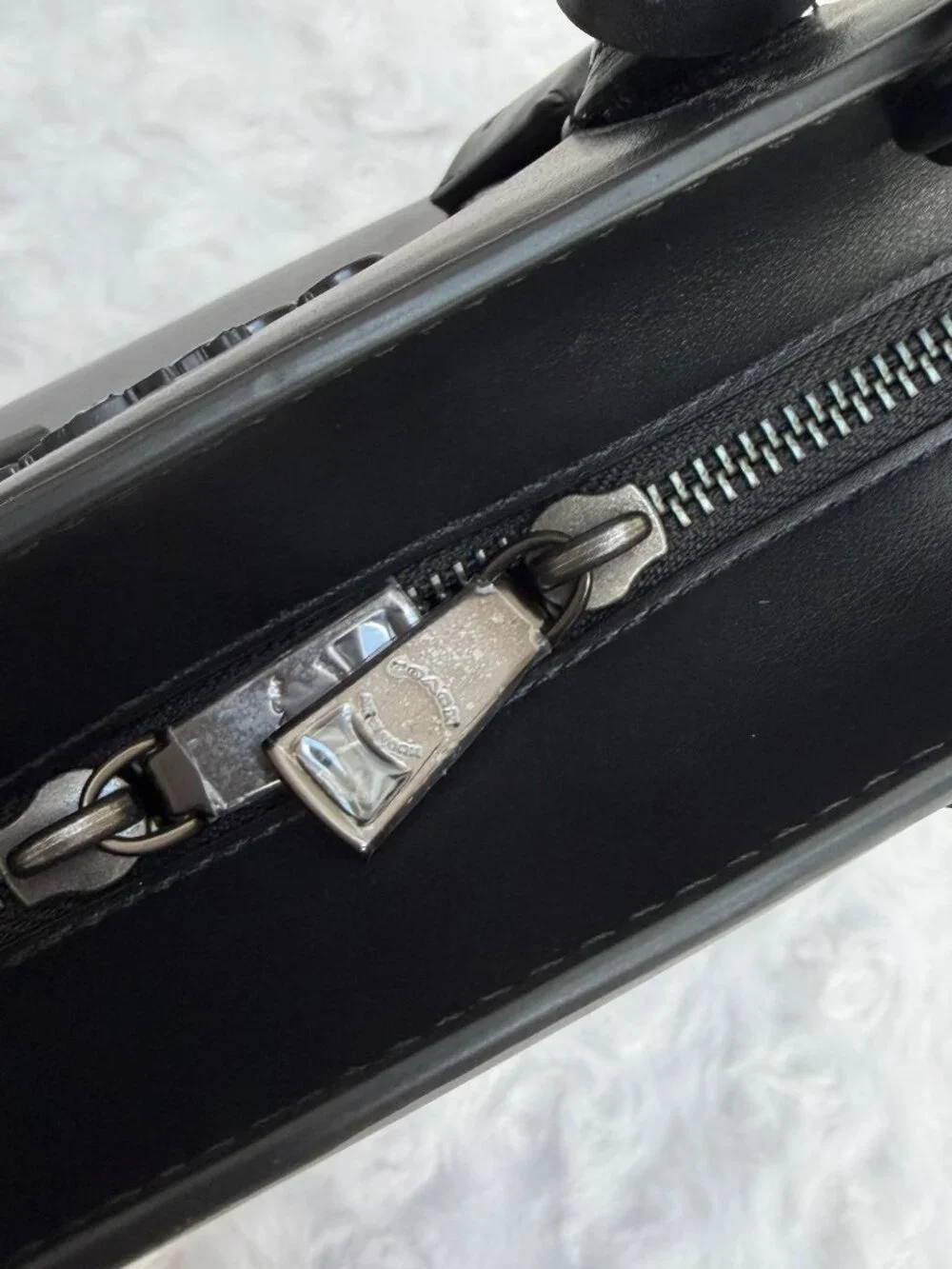 NWOT COACH Andrea Carryall Bag - Smooth Black Napa Leather - CP081 - MSRP $428